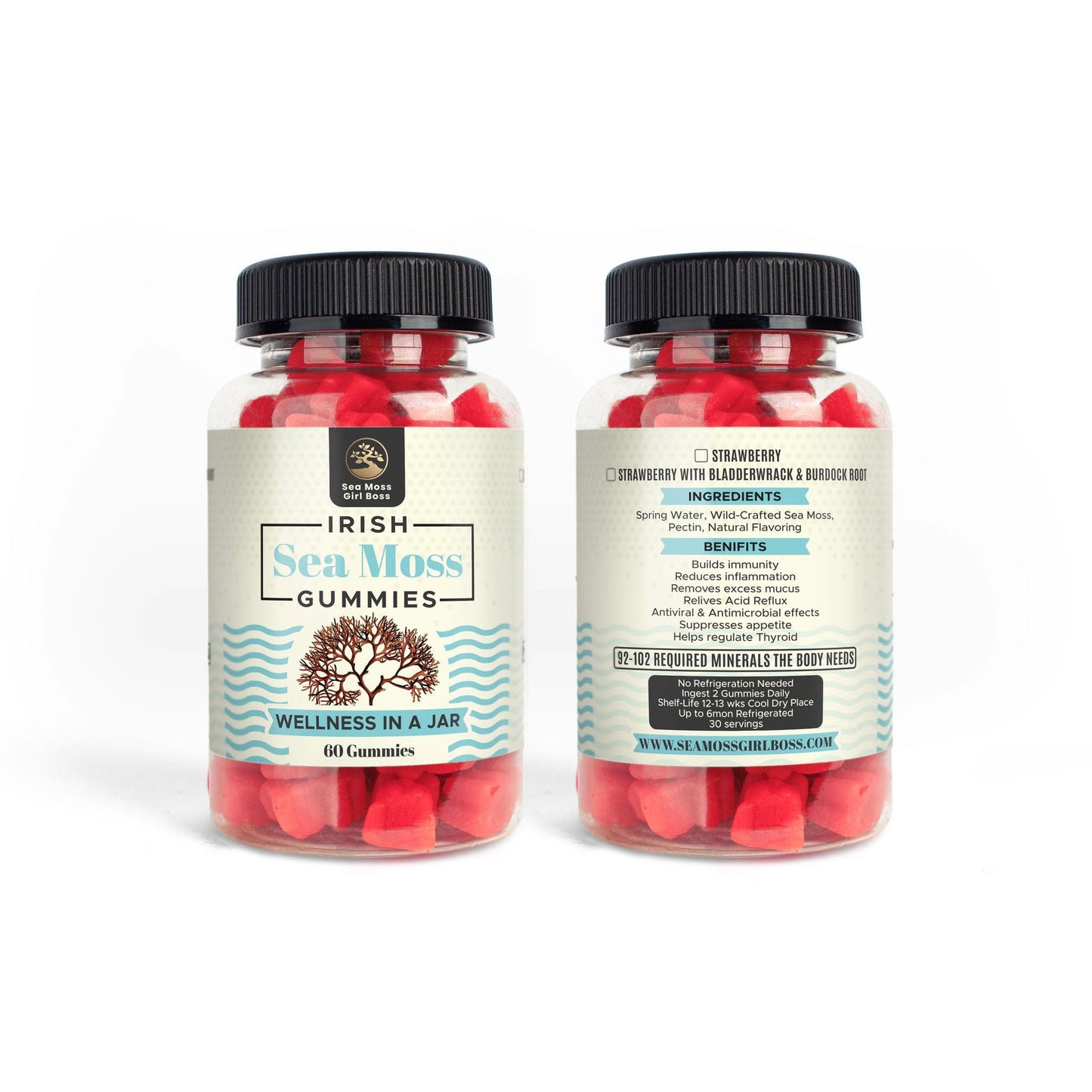 Sea Moss Gummies + Bladderwrack & Burdock Root 30 day supply